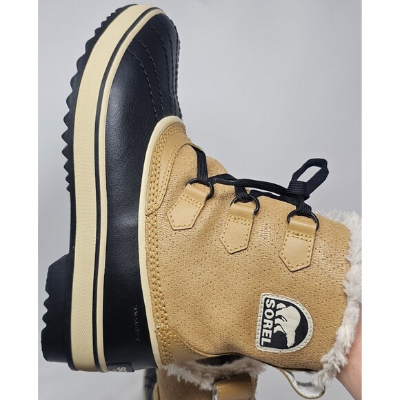 Sorel Women’s Size 8 Tivoli Waterproof Duck Fleece Leather Winter Boots Tan - Picture 5 of 16